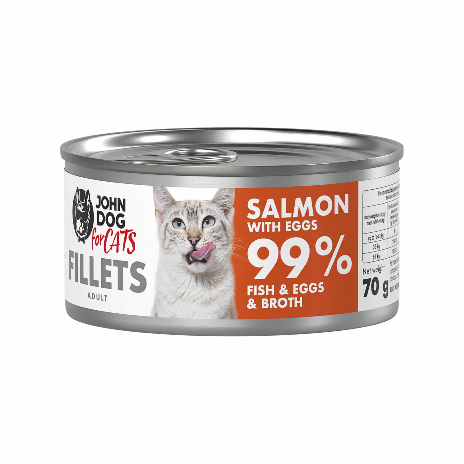 John Dog for cats fillets łosoś z jajkami