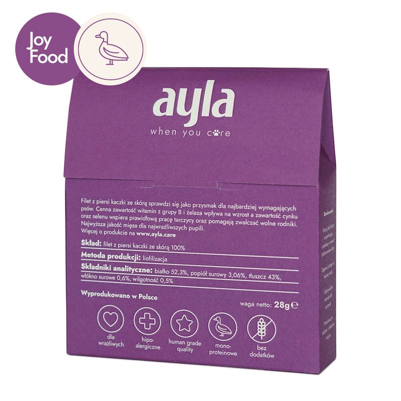 AYLA delight pierś z kaczki ze skórą przysmak liofilizowany 28g
