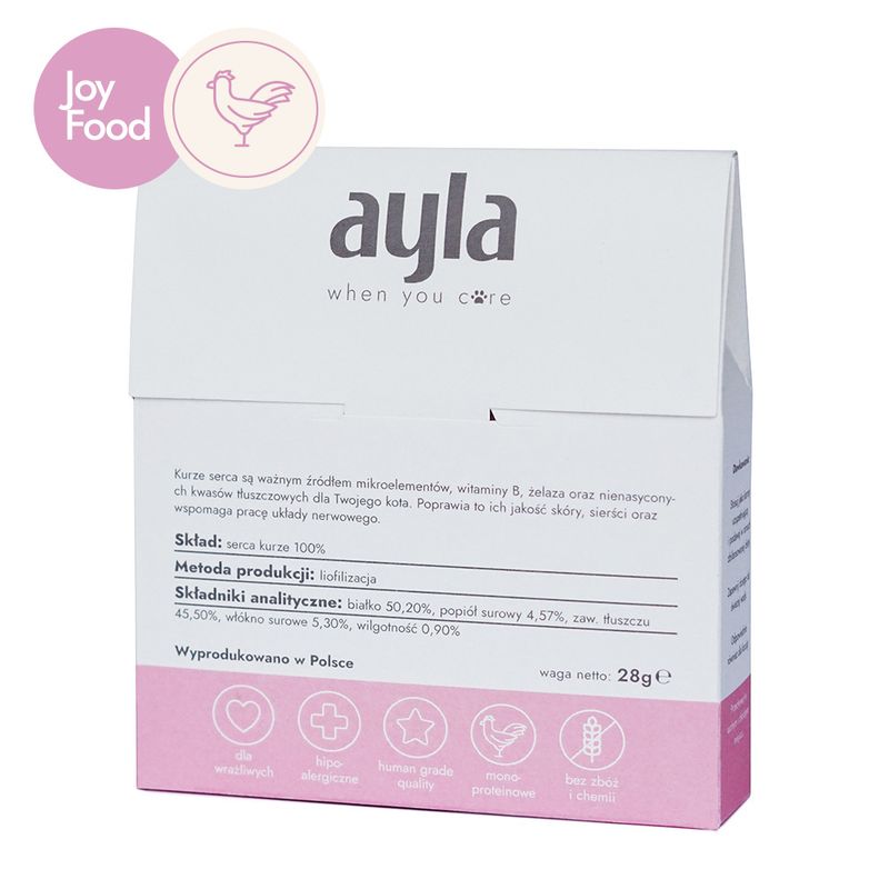 AYLA delight serca kurze przysmak liofilizowany 28g