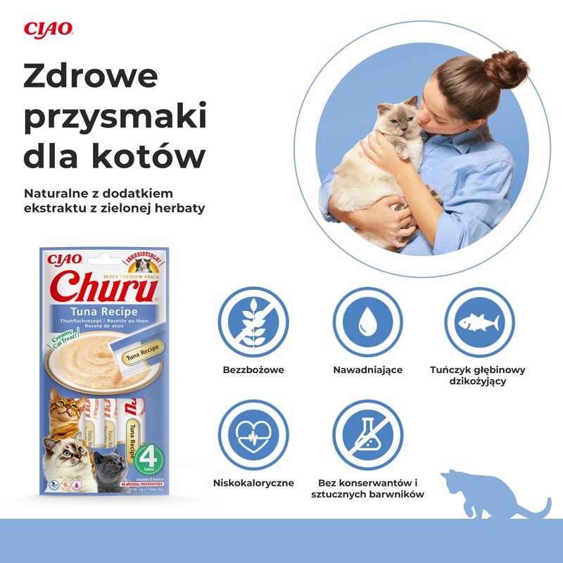 Inaba Churu kremowy przysmak dla kota o smaku tuńczyka