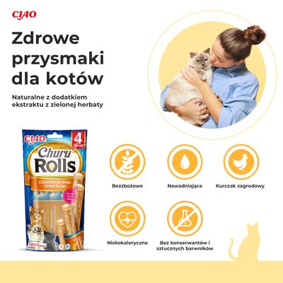 Inaba Churu Rolls przekąska o smaku kurczaka