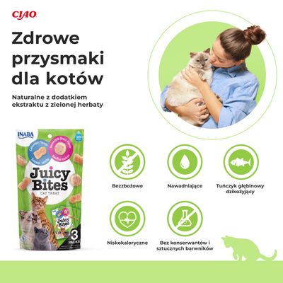 Inaba Juicy Bites wilgotne przysmaki o smaku kalmarów i domowego bulionu