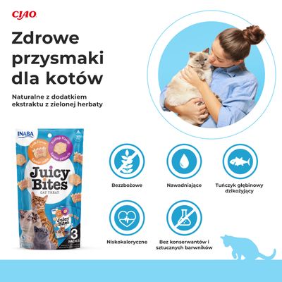 Inaba Juicy Bites wilgotne przysmaki o smaku przegrzebka i kraba