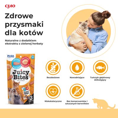Inaba Juicy Bites wilgotne przysmaki o smaku ryby i małży