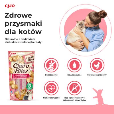 Inaba Churu Bites kurczak z tuńczykiem i łososiem