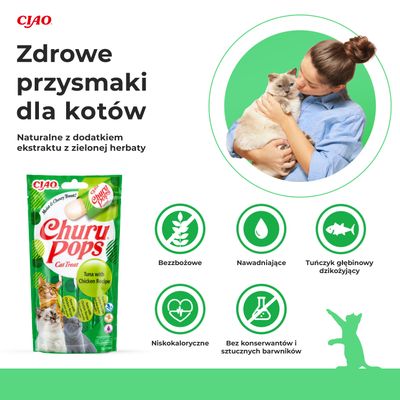 Inaba Churu Pops przysmak o smaku tuńczyka i kurczaka
