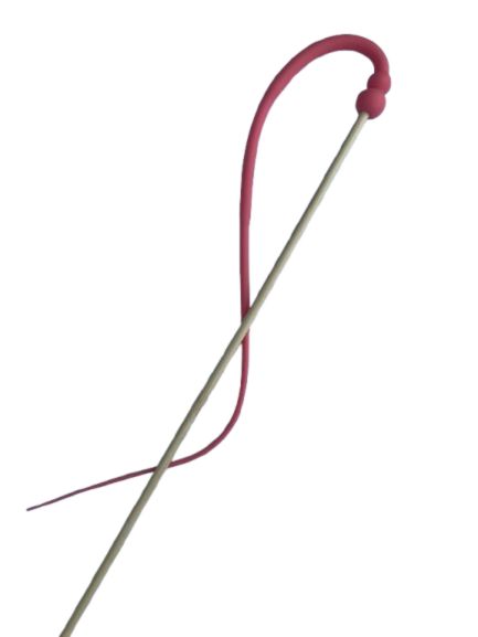 Wędka silikonowa - ogonek pastelowy róż