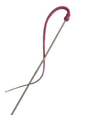 Wędka silikonowa - ogonek pastelowy róż