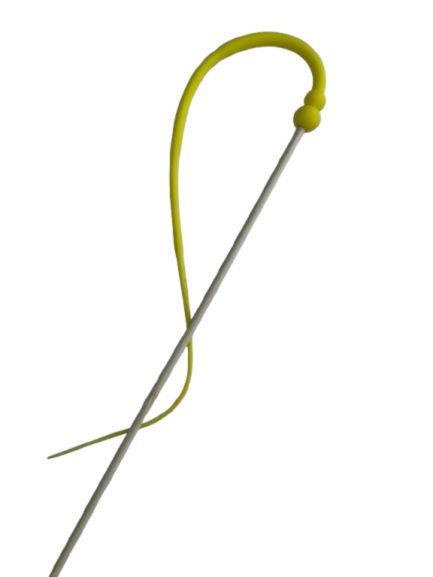 Wędka silikonowa - ogonek żółty