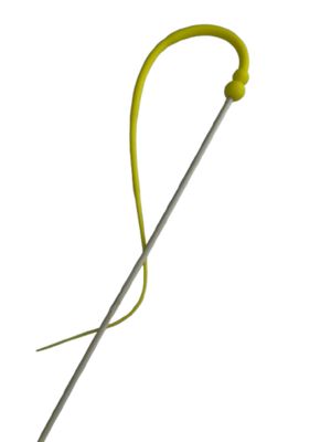 Wędka silikonowa - ogonek żółty