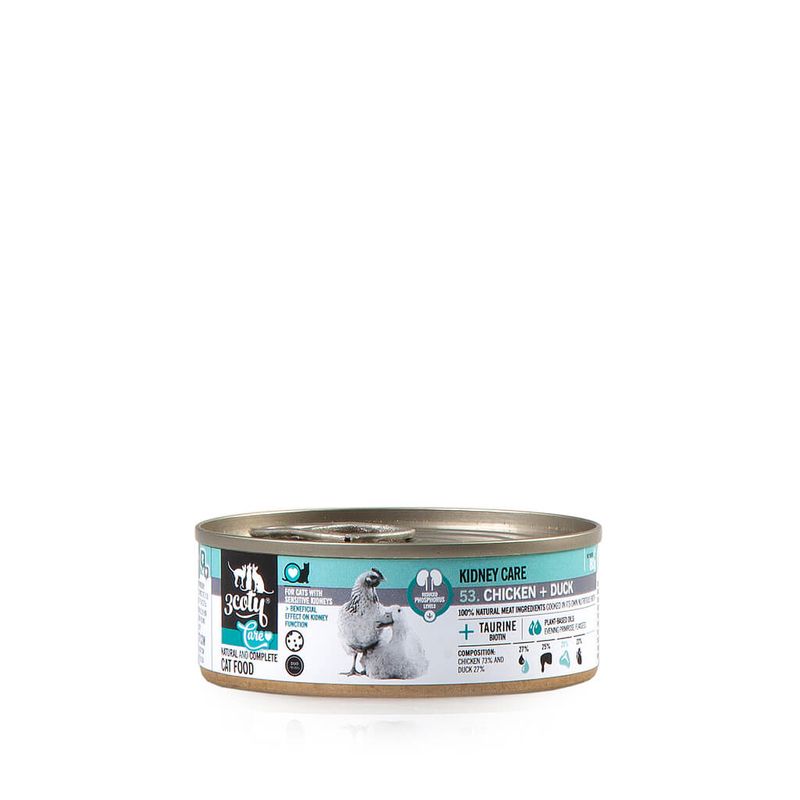 3Coty 53. Chicken + Duck Kidney Care - dla kotów z wrażliwymi nerkami 80g