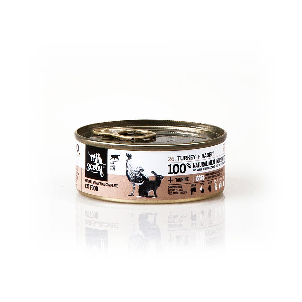 3Coty 26. karma indyk z królikiem 80g