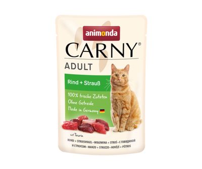 Animonda Carny ADULT wołowina i struś 85g Animonda Carny ADULT wołowina i struś 85g
