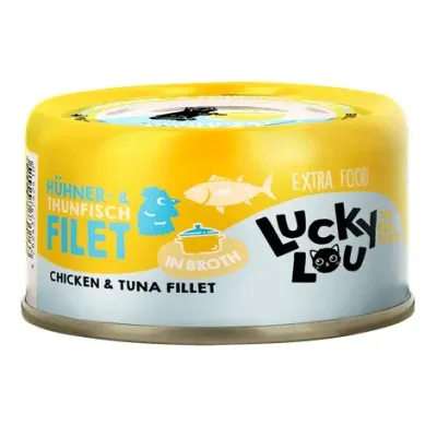 Lucky Lou Extrafood kurczak i tuńczyk w bulionie 70g