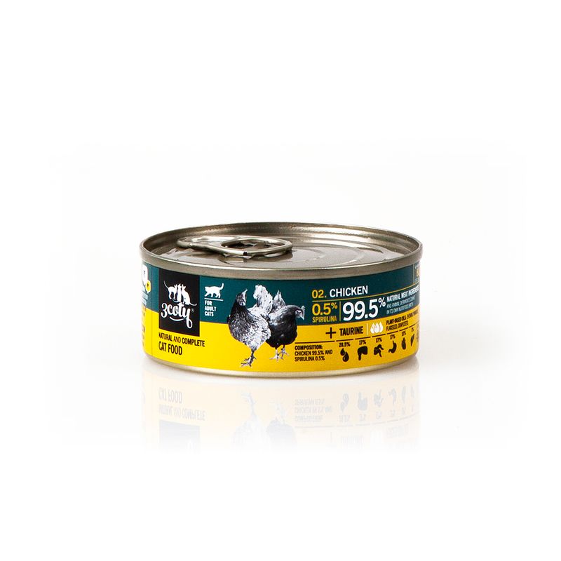3Coty 02. karma szarpany kurczak ze spiruliną 80g