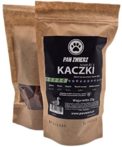Pan Zwierz naturalne smaczki kaczka 25g