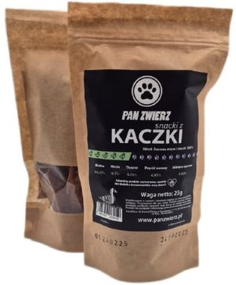Pan Zwierz naturalne smaczki kaczka 25g
