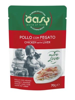 OASY MORE LOVE kurczak z wątróbką 70g
