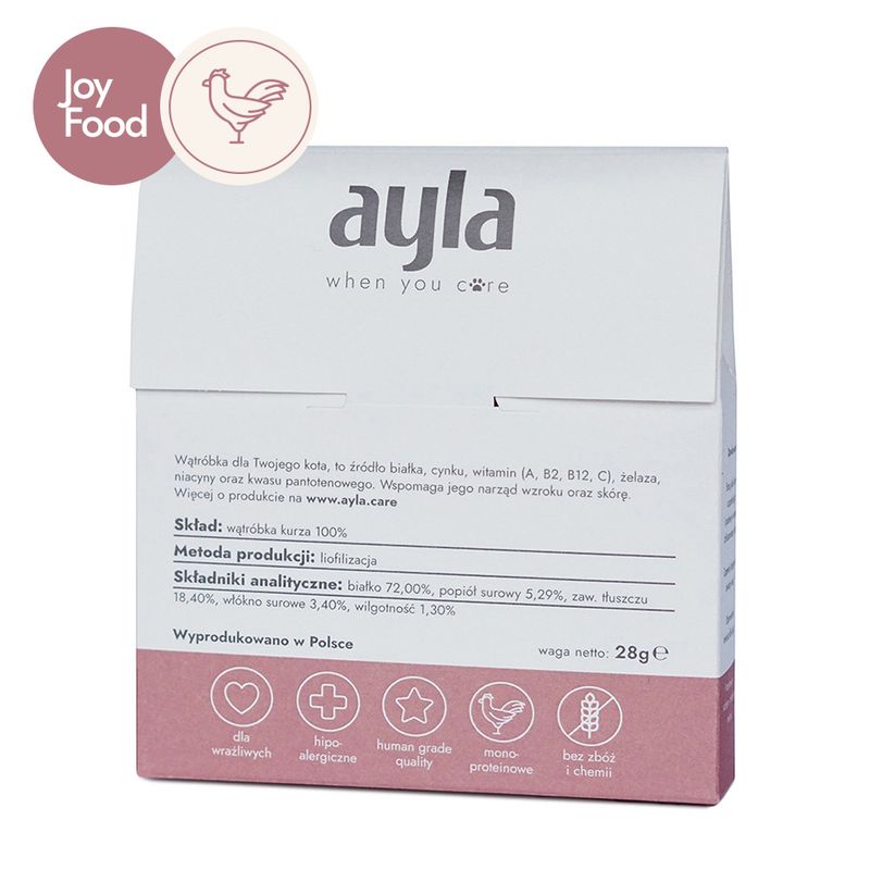 AYLA delight wątróbki kurze przysmak liofilizowany 28g