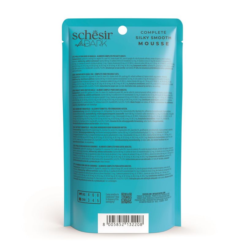 Schesir After Dark Velvet Mousse kurczak z jajkami przepiórczymi 80 g