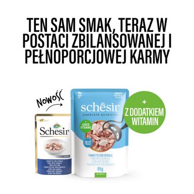 Schesir CB tuńczyk z okoniem morskim w galarecie 85 g