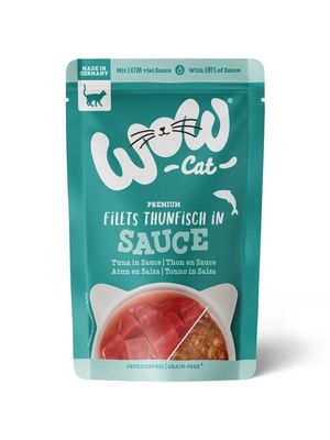 WOW CAT kawałki tuńczyka  w sosie (85g)