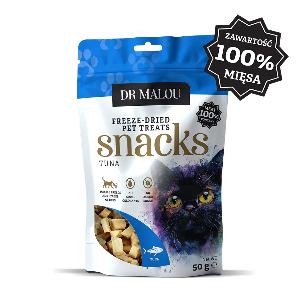 Dr Malou mięsne kostki liofilizowany tuńczyk