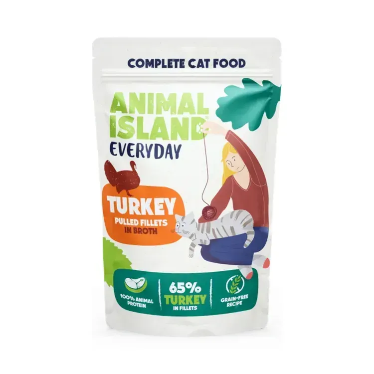 Animal Island Everyday szarpane fileciki w rosole indyk 85g