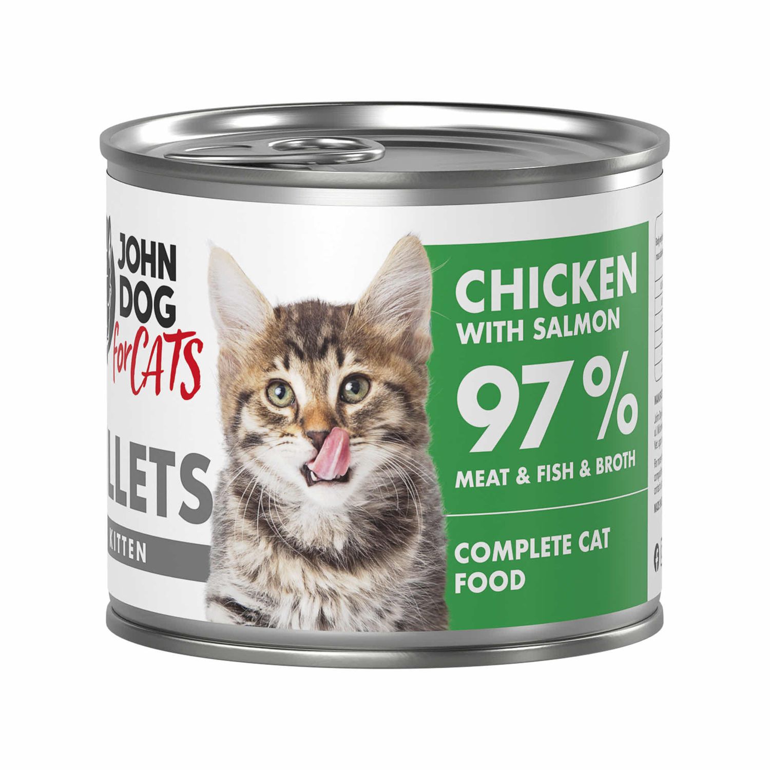 John Dog for cats fillets kitten kurczak z łososiem 140g