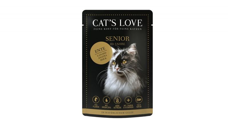 Cat's Love senior kaczka i indyk w naturalnej galaretce (85g)