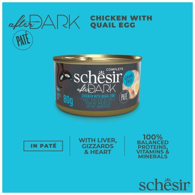 Schesir After Dark pasztet z kurczaka z jajkami przepiórczymi, 80 g