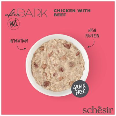 Schesir After Dark pasztet z kurczaka z wołowiną, 80 g