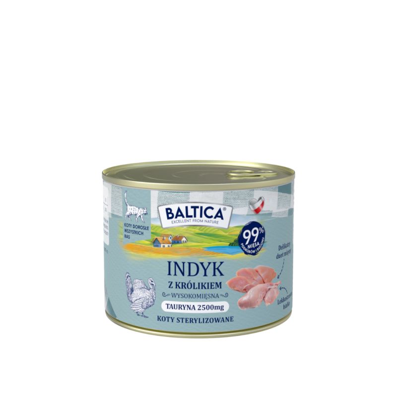 Baltica smaki regionów - karma mokra indyk z królikiem 185g