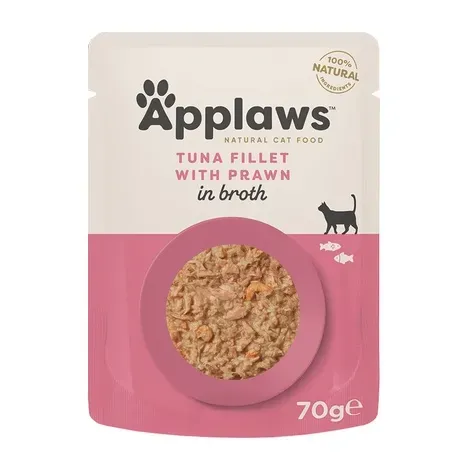 Applaws tuńczyk i krewetki w bulionie 70g