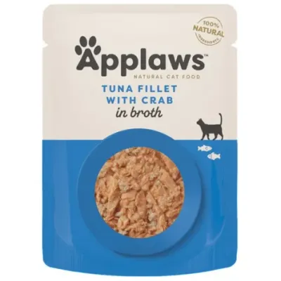 Applaws saszetka dla kota tuńczyk z krabem w rosole 70g