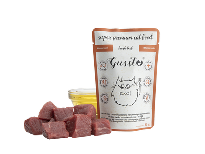 Gussto Fresh Beef karma mokra monoproteinowa wołowina 85g