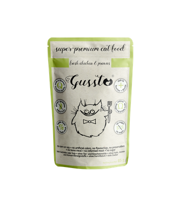 Gussto Fresh Chicken&amp;Prawn karma mokra kurczak z krewetkami 85g