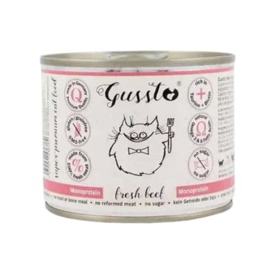 Gussto Fresh Beef karma mokra wołowina 200g