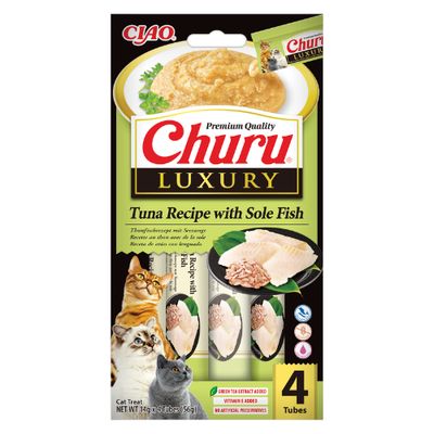 Inaba Churu Luxury kremowy przysmak dla kota o smaku tuńczyka i soli 4x14g