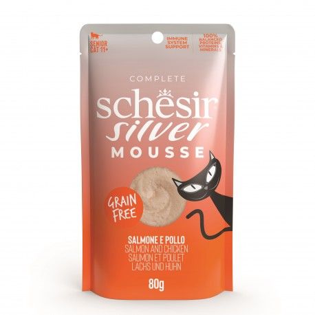 Schesir Silver mus łosoś i kurczak z dynią 80 g