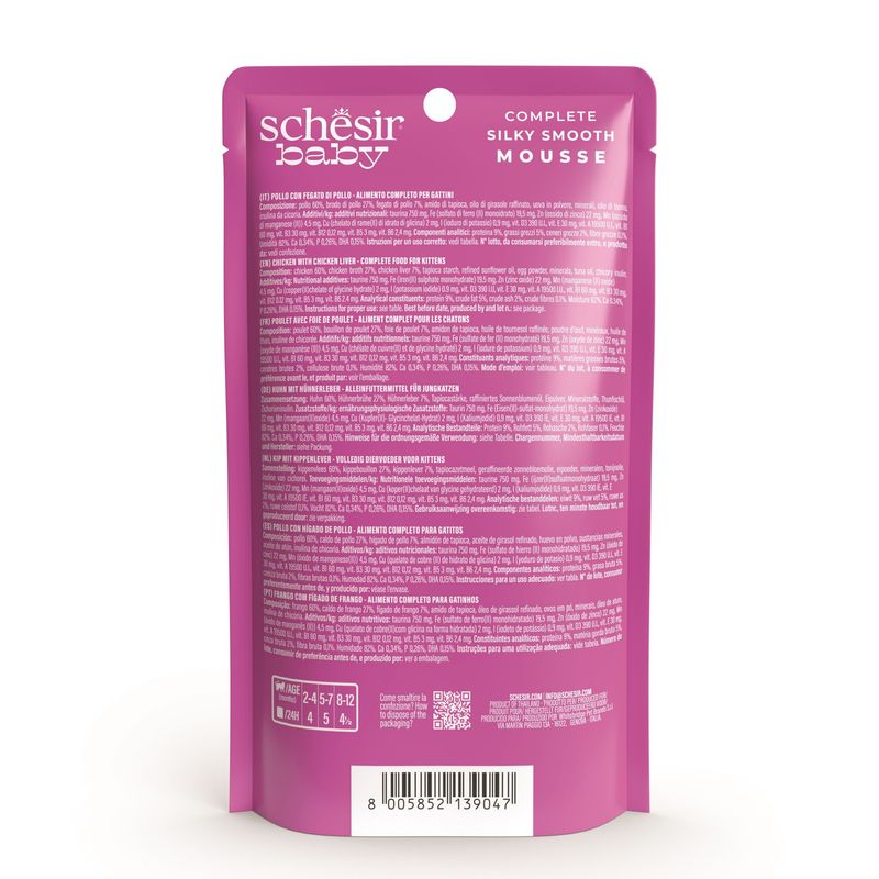 Schesir Baby Mousse kurczak z wątróbką mus 80 g