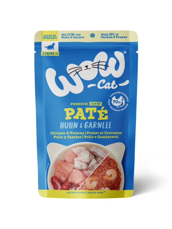 WOW CAT Junior kurczak z krewetkami (125g)
