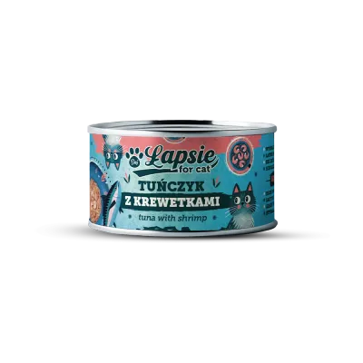 Łapsie for cat – filet z tuńczyka z krewetkami w bulionie 80g