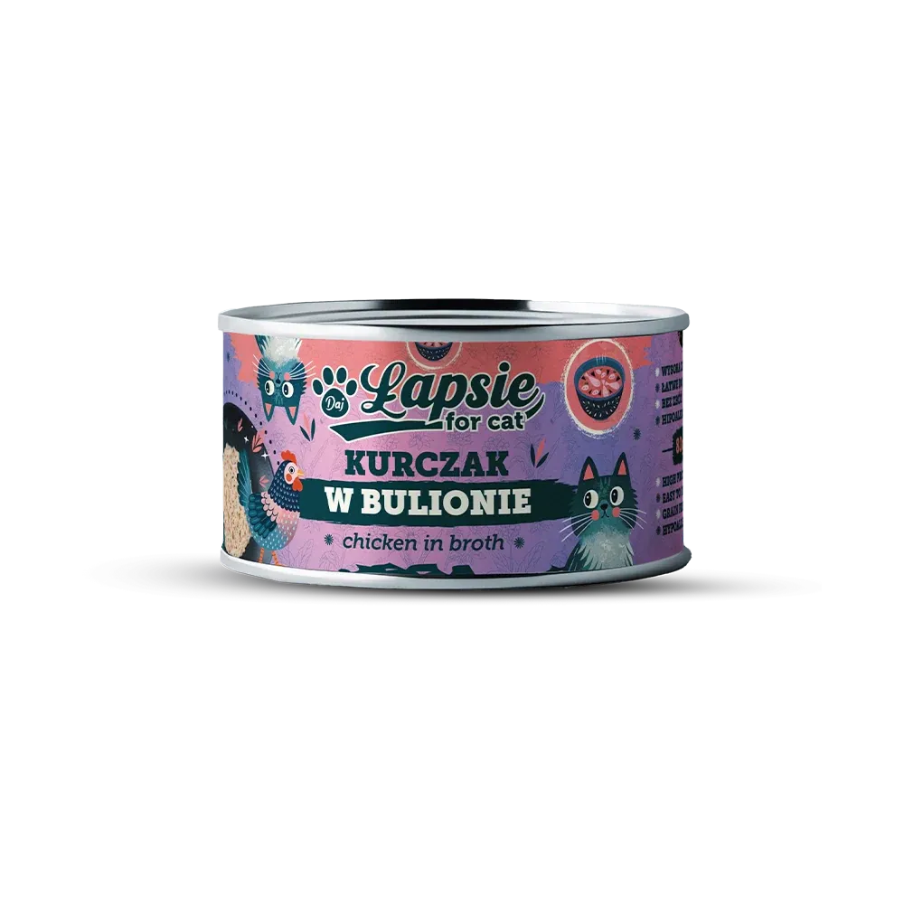 Łapsie for cat – filet z kurczaka w bulionie 80g