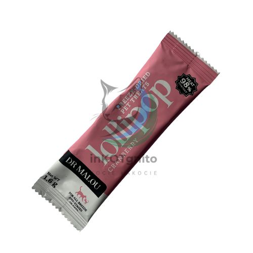 Dr Malou liofilizowany lizak: kurczak z żurawiną