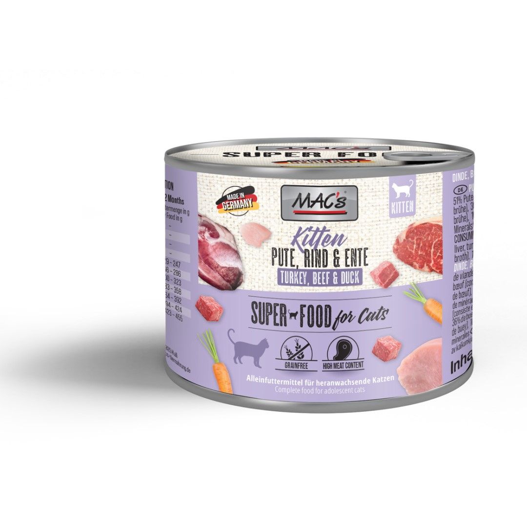Mac's Kitten indyk, wołowina i kaczka 200g