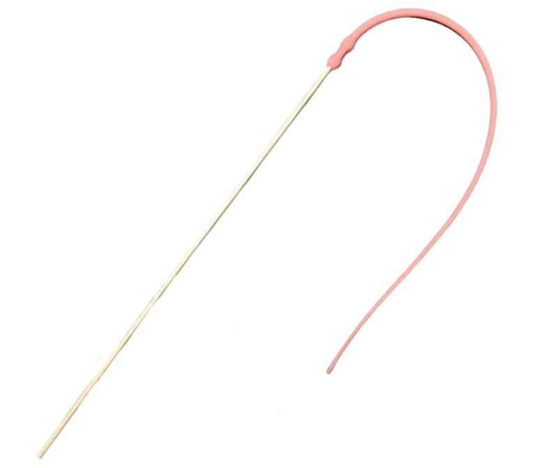Wędka silikonowa - ogonek XXL pastelowy róż