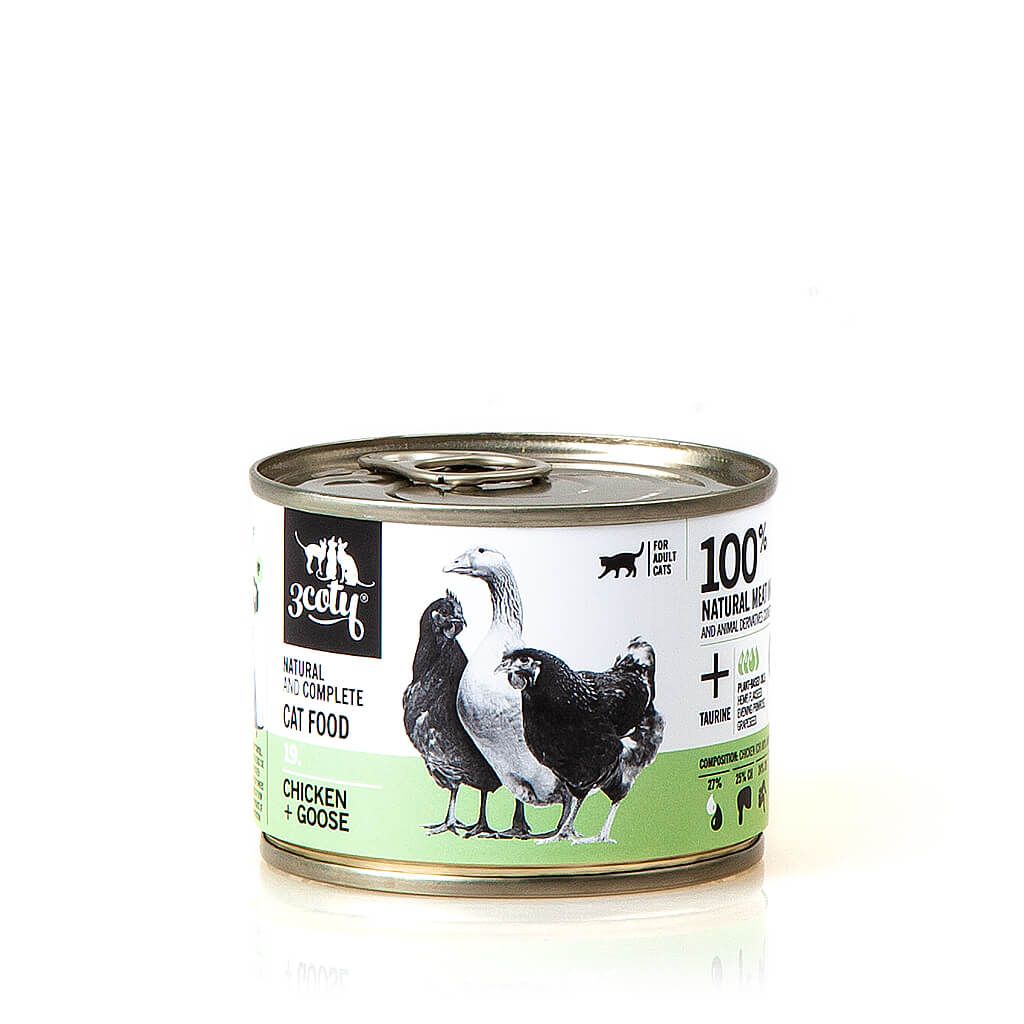 3Coty 19. karma szarpany kurczak z gęsimi sercami 180g