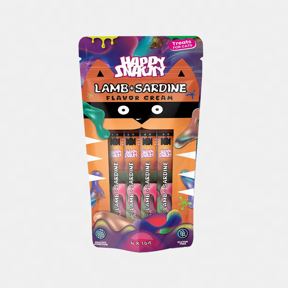 Happy Snacky - przysmak w kremie jagnięcina i sardynka 4x10g
