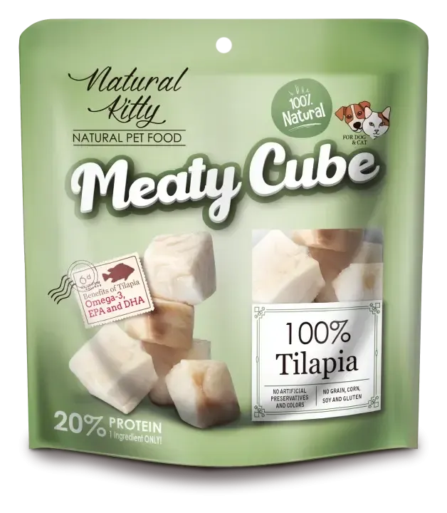 Natural Kitty Meaty Cube przysmak tilapia 50g
